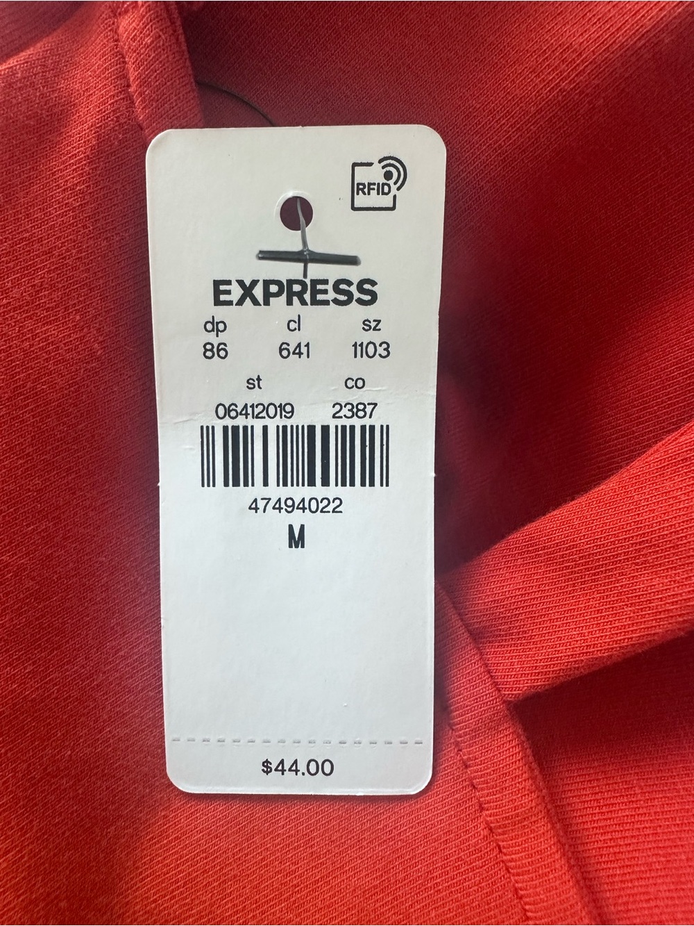 Express Red Longline Scallop-Edge Bralette - Picture 3 of 3